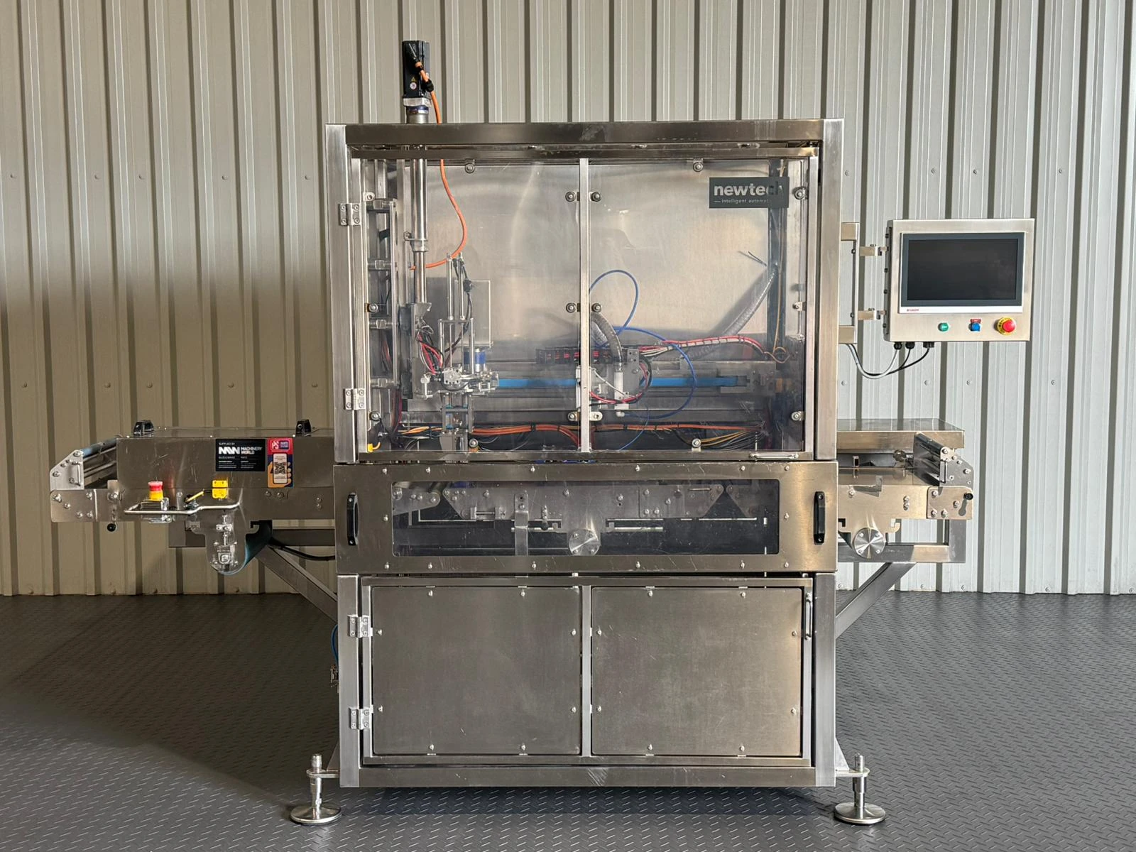 Cortador  automatizado  de queso  con control de peso marca NEWTECH